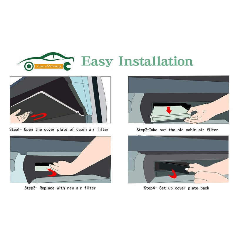 FUN-DRIVING FD182 Cabin air filter for Civic CR-V CR-Z Fit HR-V Insight 80292-TF0-G01 - Image 5
